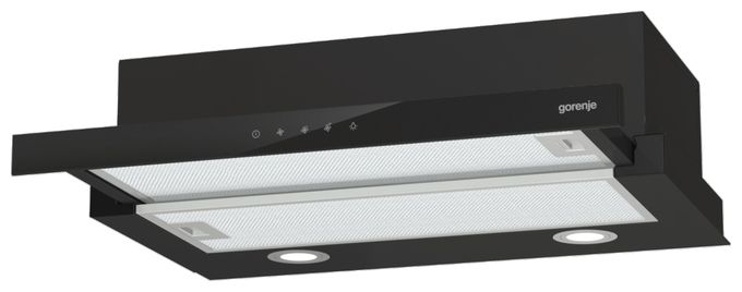 Abluft/Umluft Dunstabzugshaube/Esse Einbau 60 cm (Schwarz) TH64E4BG 