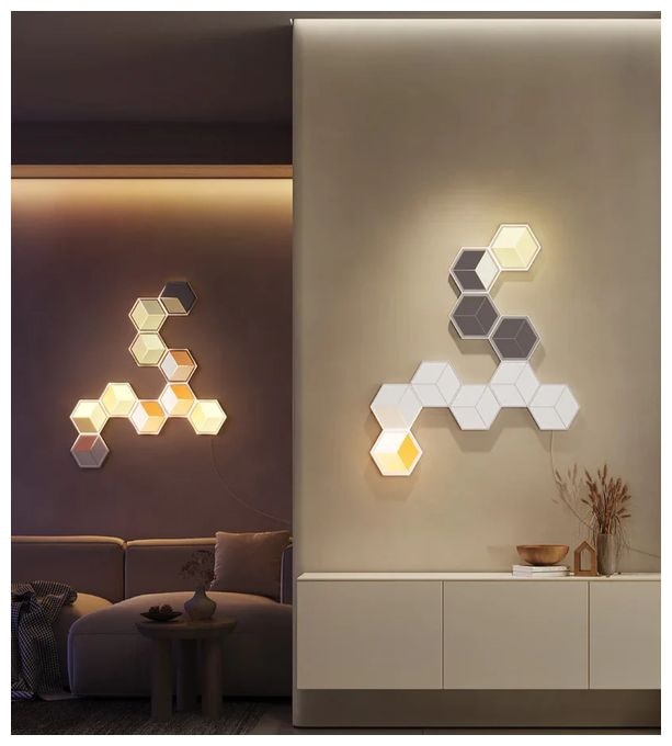 LED Intelligente Wandleuchte Multi AC H606A Glide Hexa Ultra Lichtpaneele 7-pack 