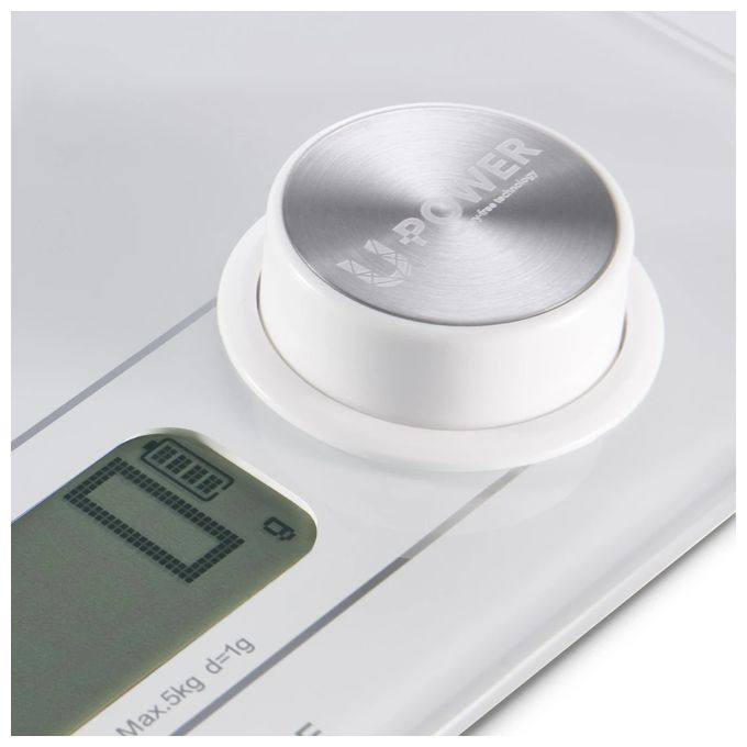 Elektronische Küchenwaage bis 5 kg Genauigkeit 1 g  002912 (Weiß) 