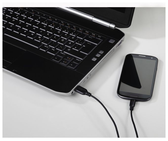 0,48 Gbit/s Stecker USB A auf Micro-USB B 0,75 m  074251 (Schwarz) 