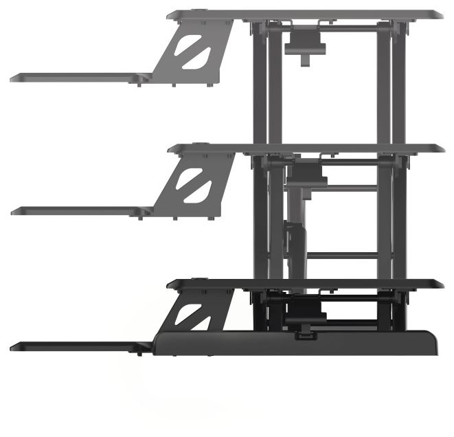 bis 15 kg  095825 Schreibtischaufsatz höhenverstellbar (Schwarz) 
