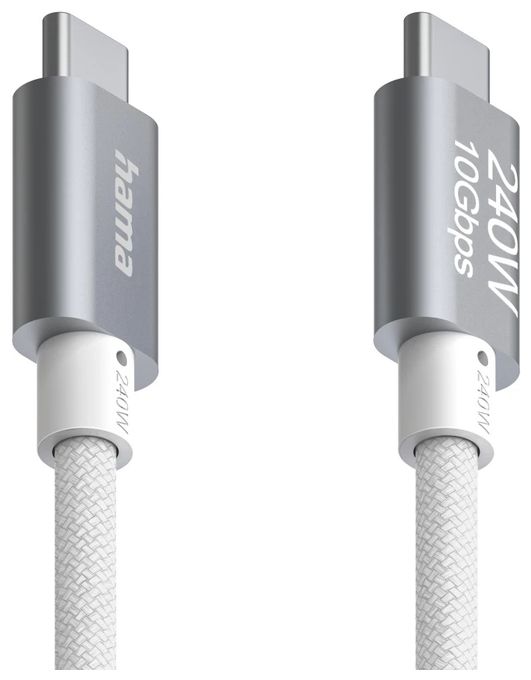 10 Gbit/s Stecker USB C auf USB C bis 240 W 1,5 m  125147 Full-Featured (Weiß) 