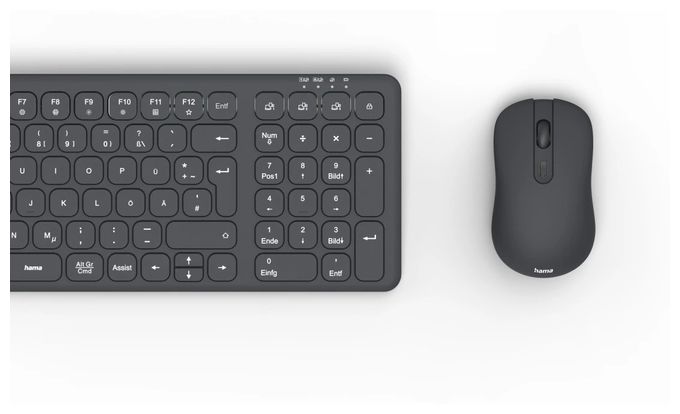 Büro Tastatur RF Wireless + Bluetooth 2.4 GHz  173006 WKM-300 (Schwarz) 