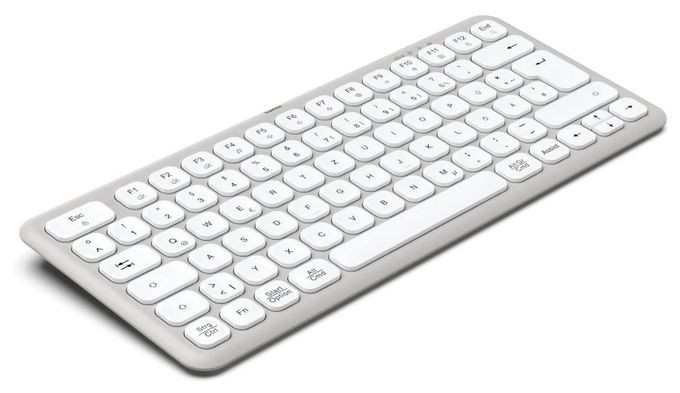 Heimbüro Tastatur RF Wireless + Bluetooth 2.4 GHz  173060 WK-500 (Grau, Weiß) 