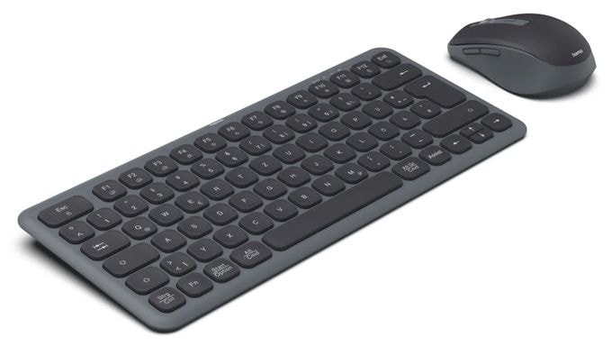 Heimbüro Tastatur RF Wireless + Bluetooth 2.4 GHz  173061 WKM-500 (Schwarz) 