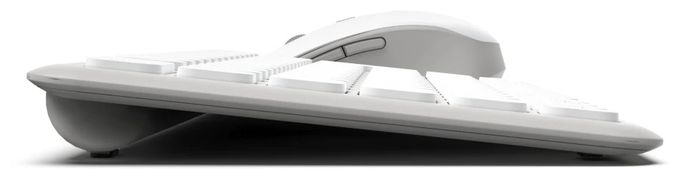 Home Tastatur USB + RF Wireless + Bluetooth 2.4 GHz  173062 WKM-500 (Grau, Weiß) 