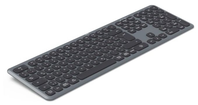 Heimbüro Tastatur RF Wireless + Bluetooth 2.4 GHz (Schwarz, Dunkles Grau) 173063 WK-550 