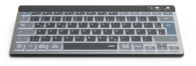 LED Heimbüro Tastatur Bluetooth 2.4 GHz (Anthrazit, Schwarz, Blau) 173067 WK-700 