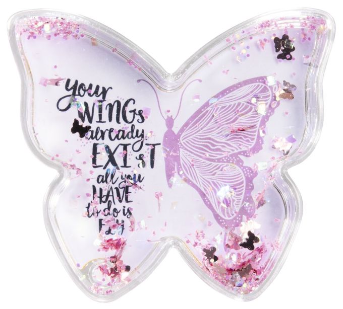 Einzelbilderrahmen 9 x 8 cm  175819 Butterfly (Pink/Transparent) 