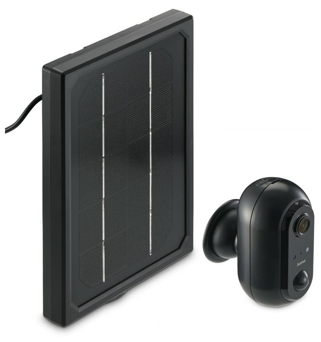 IP-Sicherheitskamera IP65 Außen  176648 Überwachungskamera mit Solar (Schwarz) 