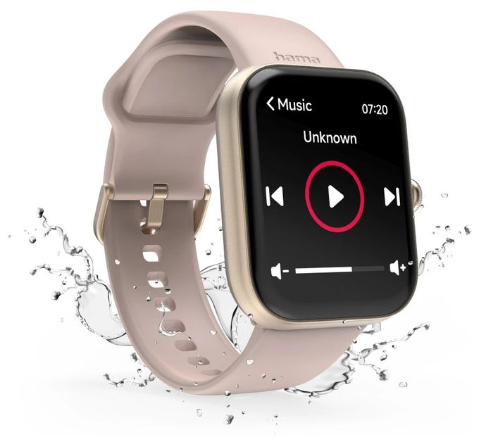 Digital Smartwatch Rechteckig IP68  178615 5000 (Roségold) 