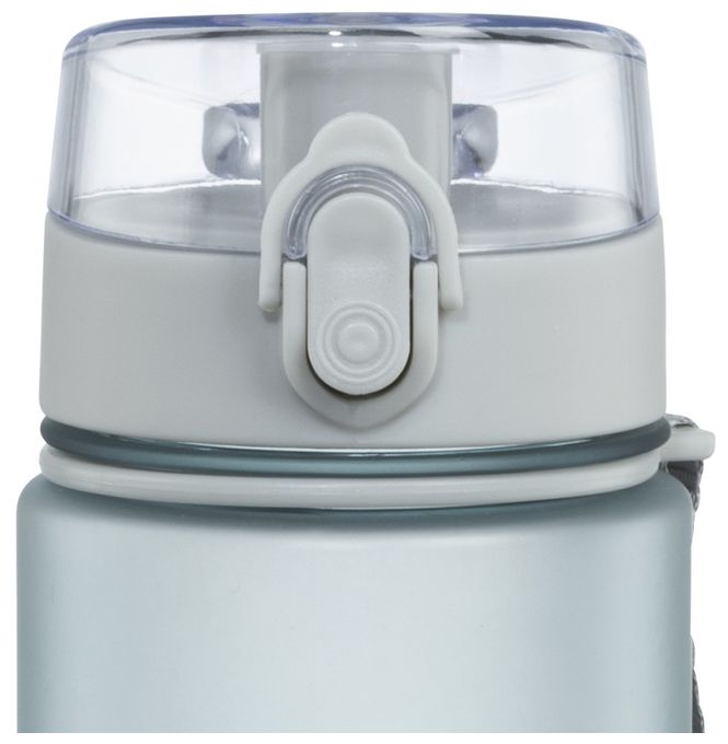 Kunststoff, Silikon  181590 Sport-Trinkflasche 0,5l (Blau, Transparent) 