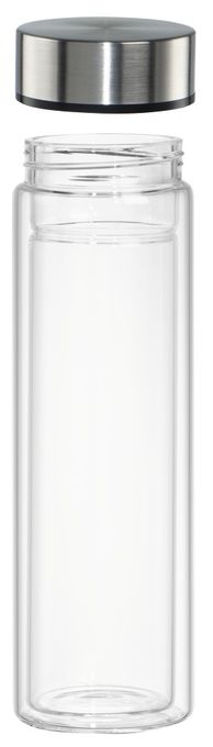 Borosilikatglas, Silikon  181598 Trinkflasche 0,45l (Blau, Transparent) 