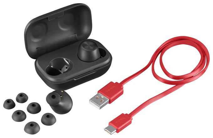 In-Ear Bluetooth Kopfhörer Kabellos TWS 4 h Laufzeit IPX4 USB Typ-C  184090 Passion Chop (Schwarz, Grau) 