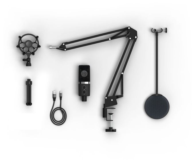 Kabelgebunden Tischmikrofon USB  186087 Stream 900HD Studio (Schwarz) 