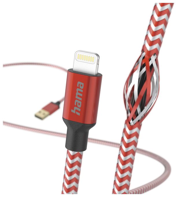 Stecker Lightning auf USB A 1,5 m  201554 Reflective (Rot) 