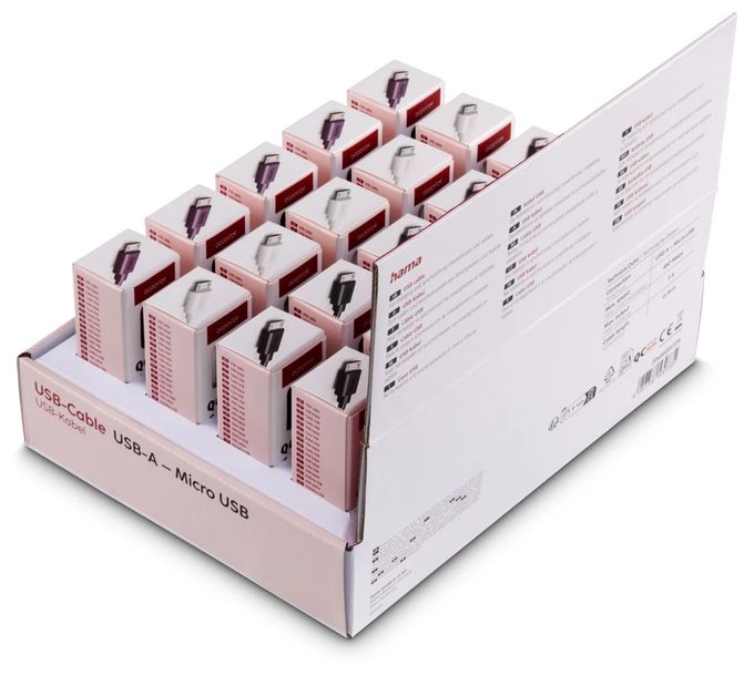 0,48 Gbit/s Stecker Micro-USB B auf USB A Buchse 0,75 m  201729 (Schwarz, Weiß) 