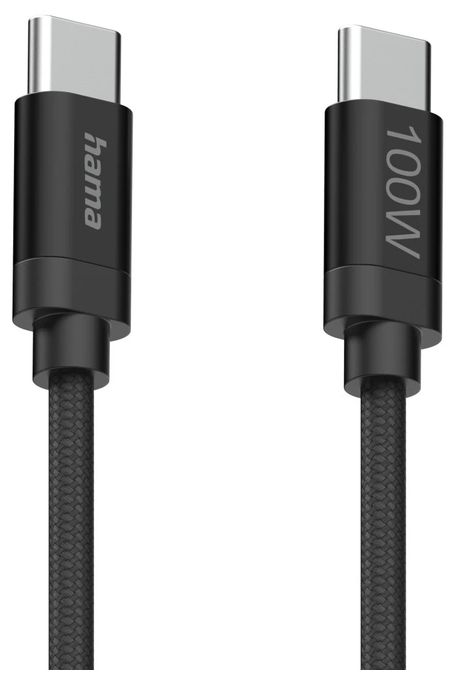 0,48 Gbit/s Stecker USB C auf USB C bis 100 W 1,5 m  201740 Fabric (Schwarz) 