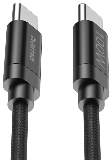 0,48 Gbit/s Stecker USB C auf USB C bis 100 W 3 m  201749 Fabric (Schwarz) 