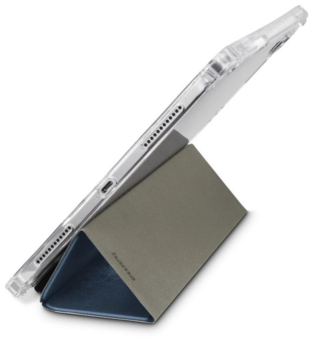 Folio aus Mikrofaser, Samt für Apple iPad Pro 11" (2024) bis 27,9 cm (11") Kratzresistent, Schockresistent mit Magnetverschluss (Blau, Transparent) 227020 Extreme Protect 