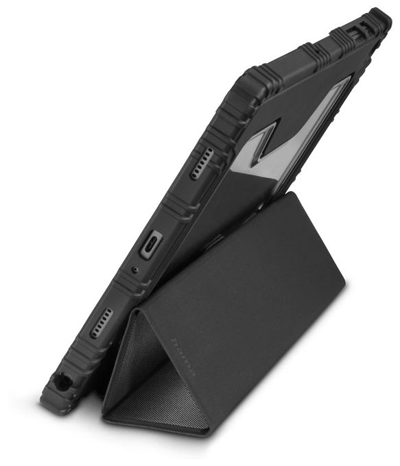 Folio aus Polycarbonat (PC), Polyurethan für Samsung Galaxy Tab A11+ / A9+ bis 27,9 cm (11") Schmutzabweisend, Staubresistent, Schlagfest, Kratzresistent, Schockresistent mit Magnetverschluss (Schwarz) 227091 Protection 