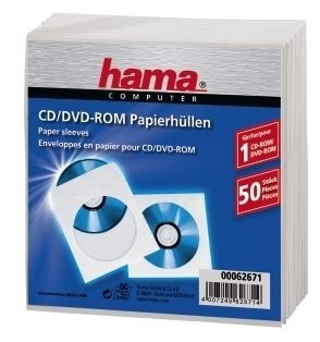 CD-ROM Paper Sleeves 50, White 