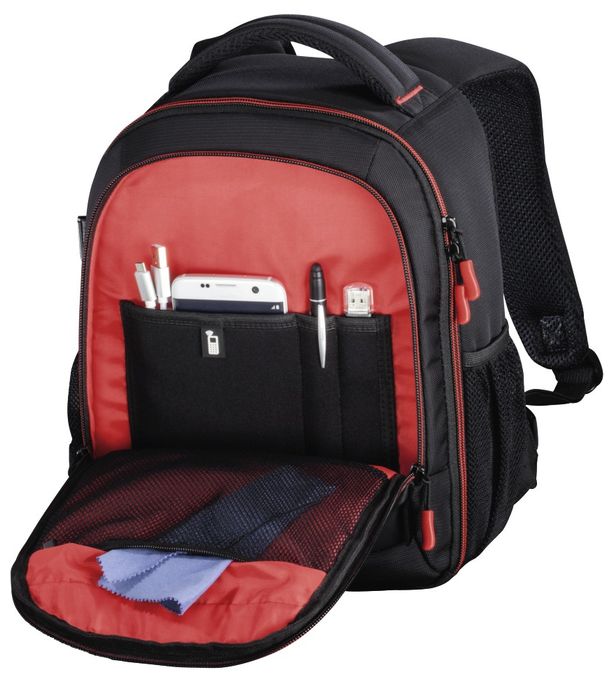 Kamera-Rucksack für Jede Marke 220 x 100 x 240 mm  Hama 00139856 Kamera-Rucksack "Miami" 150 22x10x24cm Schwarz,Rot (Schwarz, Rot) 