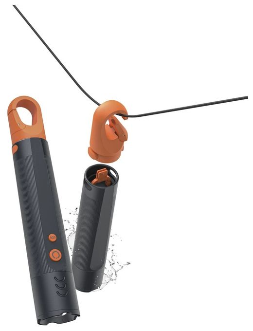 LED-Taschenlampe "FLX350", Batterien, stoßfest, Aluminium, 4 Modi+SOS, Zoom 
