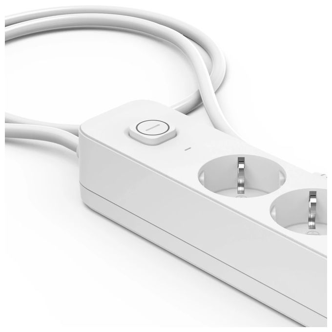 Steckdosenleiste, 6-fach, Schalter, 1,4m, Weiß 