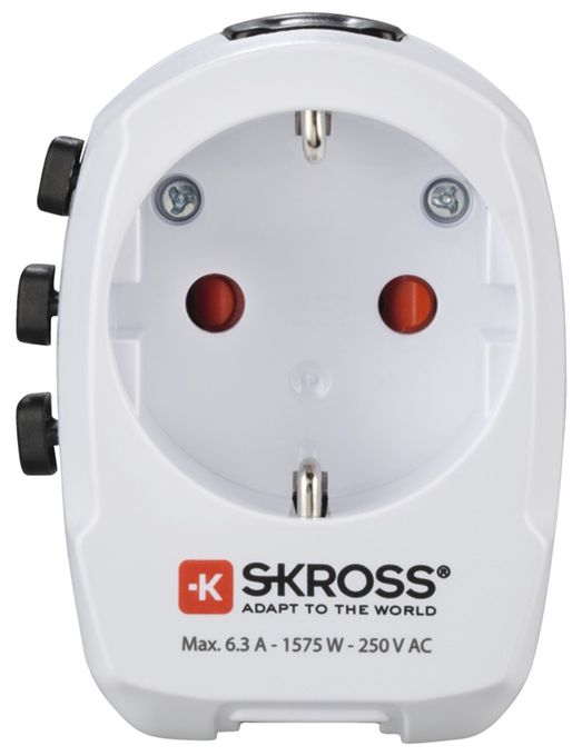 World Travel Pro Light USB Reiseadapter für bis zu 200 Länder 