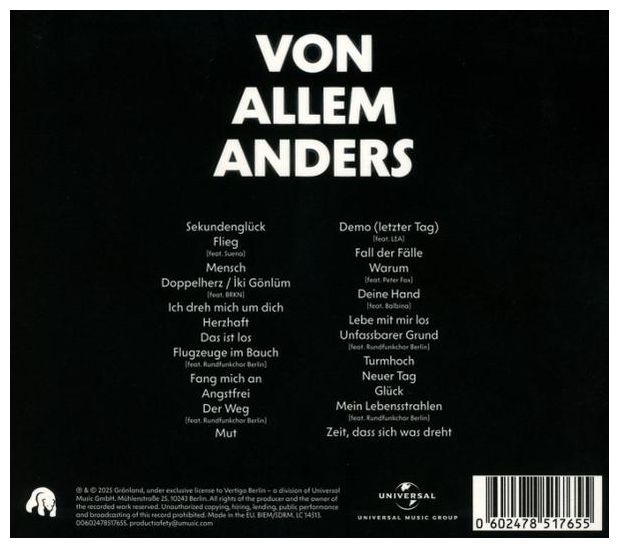 Herbert Grönemeyer - Unplugged 2 - Von allem anders (Ltd. Deluxe Edition) 