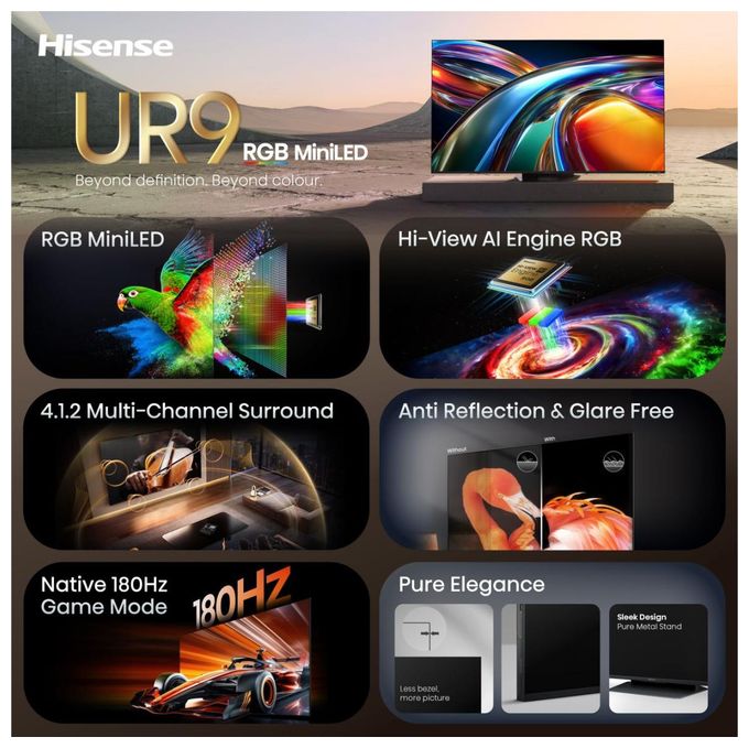 LED 2,16 m (85 Zoll) Fernseher 4K Ultra HD VESA 600 x 400 mm 85UR9DS 