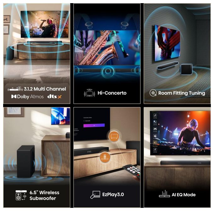 Soundbar 440 W 3.1.2 Kanäle  AX3120Q (Schwarz) 