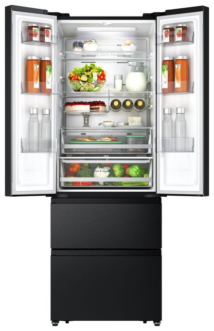 Side-by-Side Kühl-/ Gefrierkombination French Door 336 l / 149 l 189 kWh NoFrost 2013 mm x 704 mm  RF632N4AFC1 (Schwarz) 