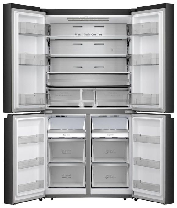 Side-by-Side Kühl-/ Gefrierkombination French Door 393 l / 95 l 320 kWh NoFrost 1785 mm x 912 mm  RQ758N4SAFE (Schwarz) 