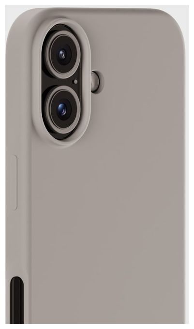 Cover für Apple iPhone 16  Silicone Case (Graubraun) 