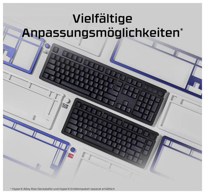 RGB-LED Gaming Tastatur USB  Alloy Rise 75 (Schwarz) 