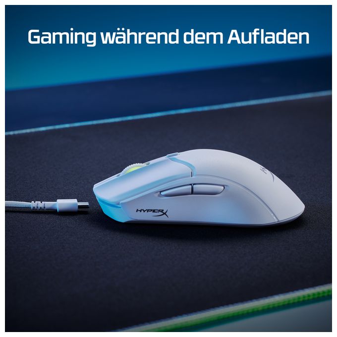26000 DPI Gaming Maus  HyperX Pulsefire Haste 2 Wireless (Weiß) 