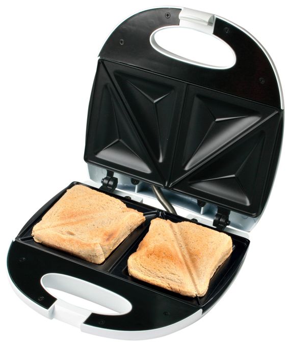 Sandwichmaker 750 W für 2 Sandwiches  SM626 (Weiß) 