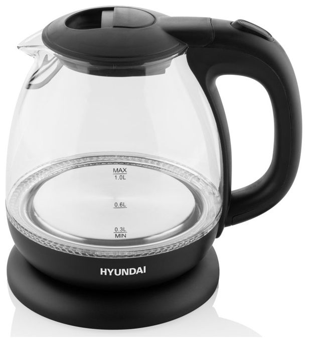 1,0 l Wasserkocher 1100 W (Transparent, Schwarz) VK101 