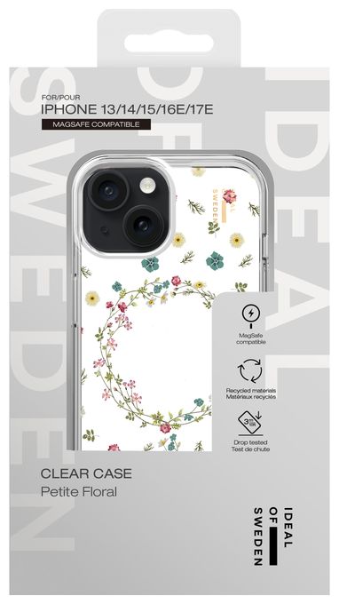 Clear Case MagSafe Cover für Apple iPhone 17e / 16e / 15 / 14 / 13 (Petite Floral) 