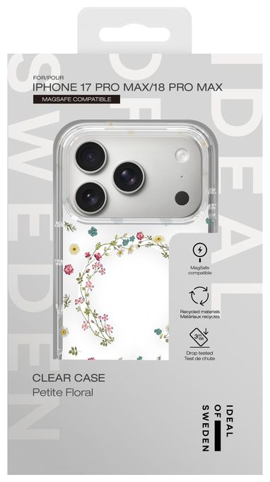 Clear Case MagSafe für Apple iPhone 18 Pro Max / 17 Pro Max (Petite Floral) 