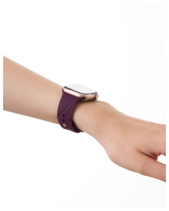 Armband 20 mm Apple Watch 42/44/45/46/49 - S/M  Soft Swirl Silicone Watch Band (Violett) 