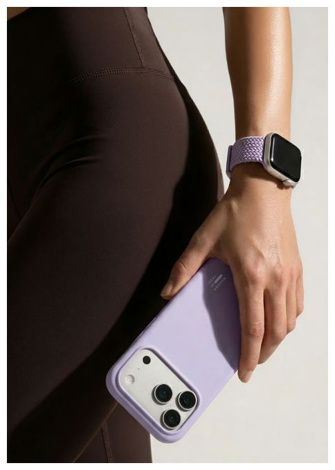 Armband 42 mm Apple Watch Series 1–3 44 mm Apple Watch Series 4–6 44 mm Apple Watch SE (1. – 3. Generation) 45 mm Apple Watch Series 7–9 46 mm Apple Watch Series 10–11 49 mm Apple Watch Ultra/Ultra 2–3 Lavender Milk Watch Band 