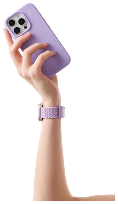 Armband 20 mm Apple Watch 38/40/41/42 (Series10)  Soft Braid Watch Band (Violett) 