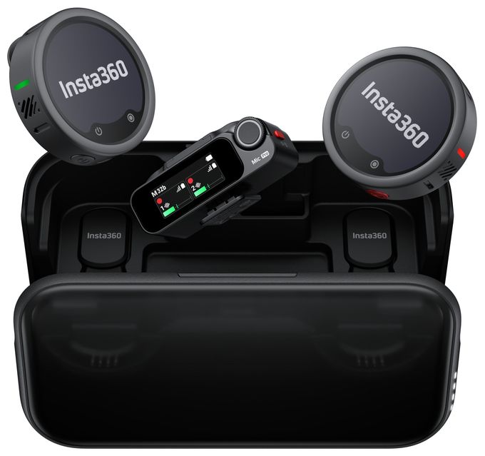  Mic Pro (2 Sender + 1 Empfänger + Ladecase) (Schwarz) 