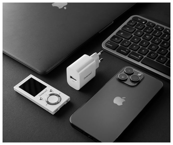 1x USB-A Adapter weiß 