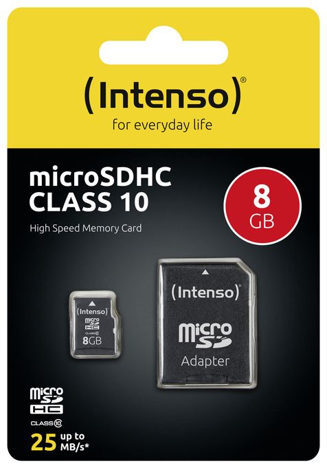 MicroSDHC Speicherkarte 8 GB Klasse 10 3413460 
