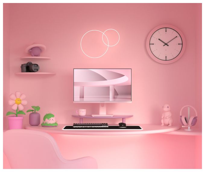 Full HD Monitor 60,5 cm (23.8 Zoll) 16:9 0,5 ms 300 cd/m²  JN-I238FHD120F-HSP-PK (Pink) 
