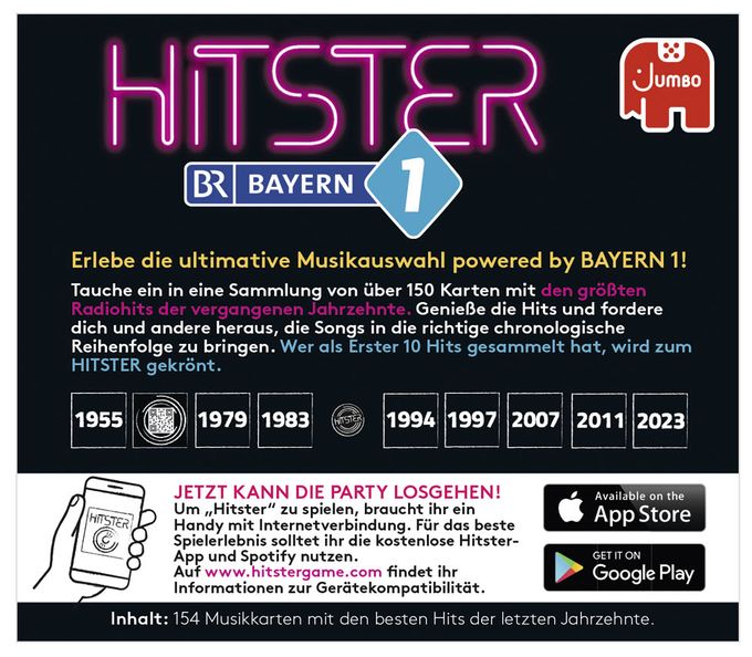 Kartenspiel-Erweiterung bis zu 10 Spielern ab 16 Jahr(e) Hitster – Bayern 1 Expansion Pack 
